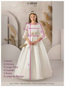 Lee más sobre el artículo Cómo tomar las medidas correctas en un vestido de comunión