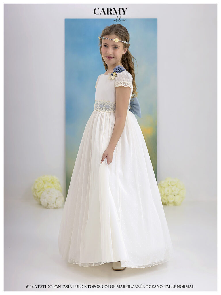 SALE Carmy Girls Communion Dress:- 3301EF AGE 6